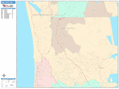 Daly City Digital Map Color Cast Style